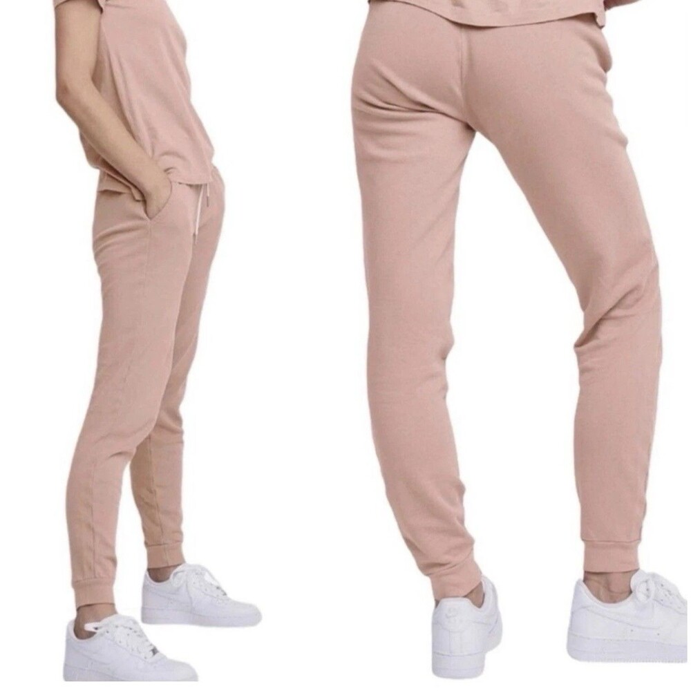 MATE the Label Rose Organic Terry Classic Jogger Size 2X Comfy Workout Lounge